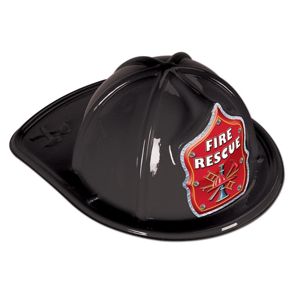 Black Plastic Fire Rescue Hats